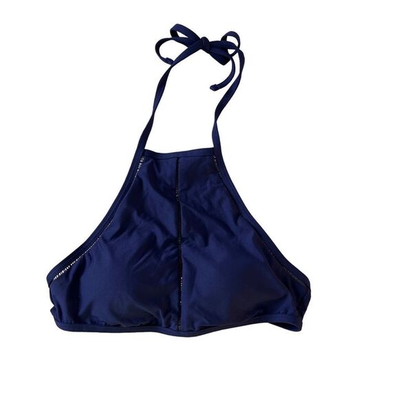 Andie Other - Andie Swim Halter Bikini Top Navy Blue NWT XS